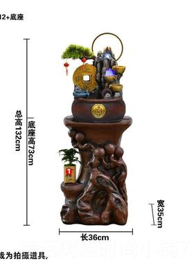 正品中式流水喷湿加器鱼缸招财摆办公室客厅桌面茶台件水景泉开业