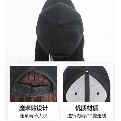 正品发假发女棒舌帽假网红长卷发自然大波浪球帽子假发一鸭体