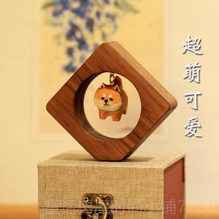 创意木雕橘小猫车摆件中车载车内饰品控台2024汽新款 正品 可爱车上