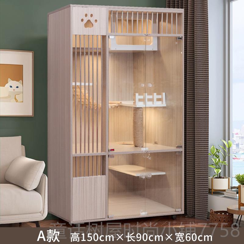 正品实木猫笼子别墅包邮大猫笼三木二层层大号猫猫豪华舍猫柜展示