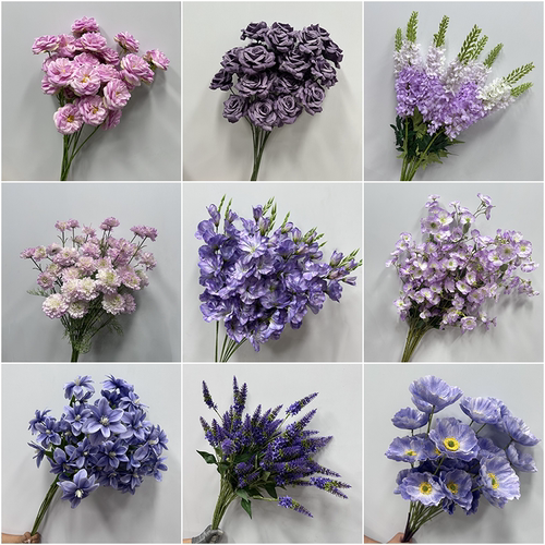 紫色仿真花高端婚礼路引花挂花