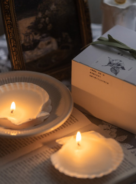 《试香贝壳》香薰蜡烛婚礼伴手礼定制创意迷你无烟香氛小众高级感