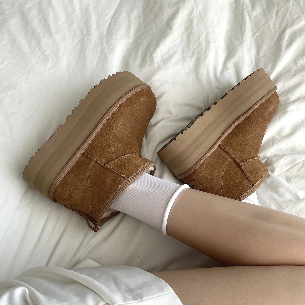 KIKIBEST厚底雪地靴女2025新款mini加绒加厚保暖户外百搭冬季棉鞋