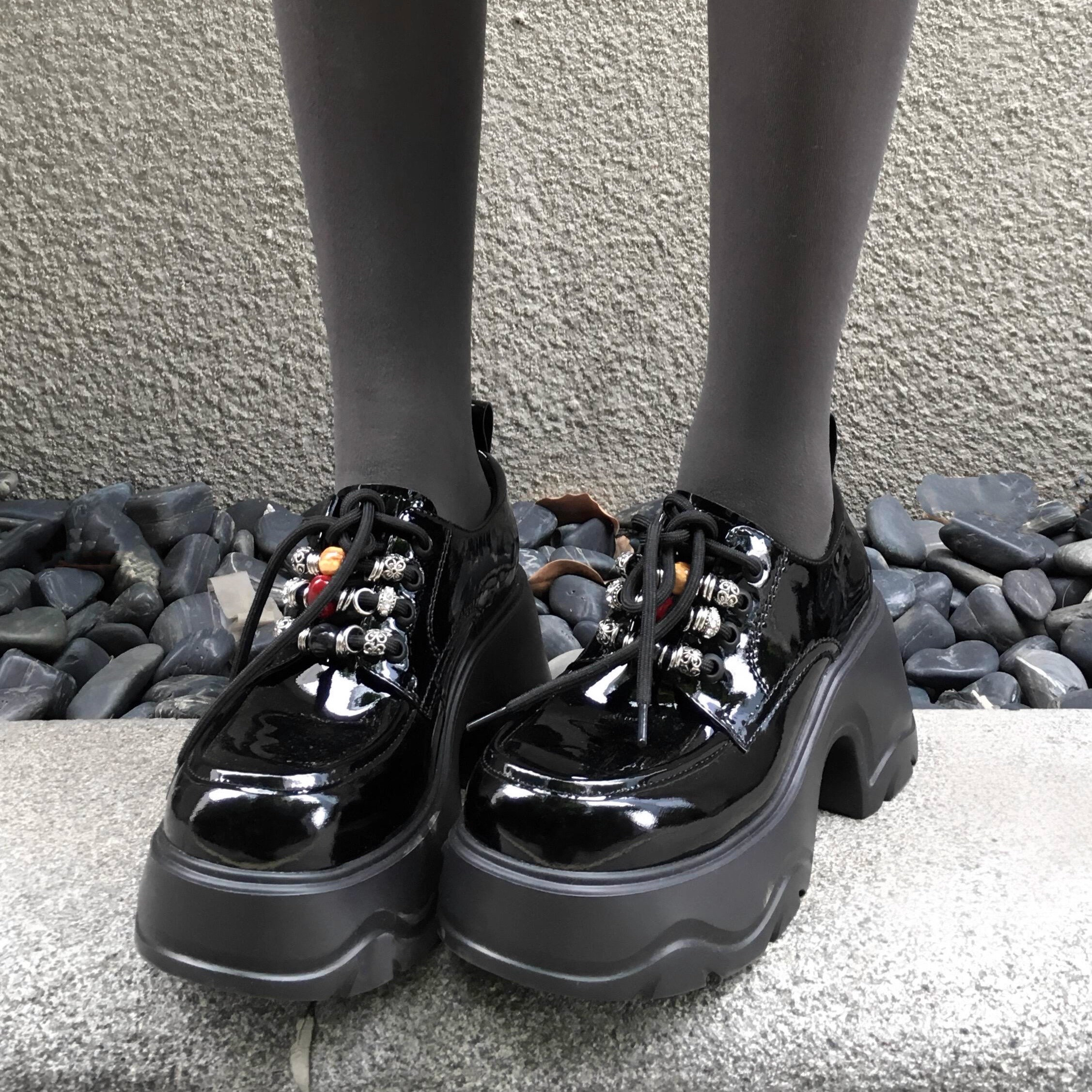 KIKIBEST厚底增高乐福鞋女2025新款英伦风复古休闲小皮鞋