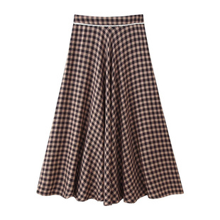 embellished for small skirt women plaid 花边饰小格纹裙女Lace