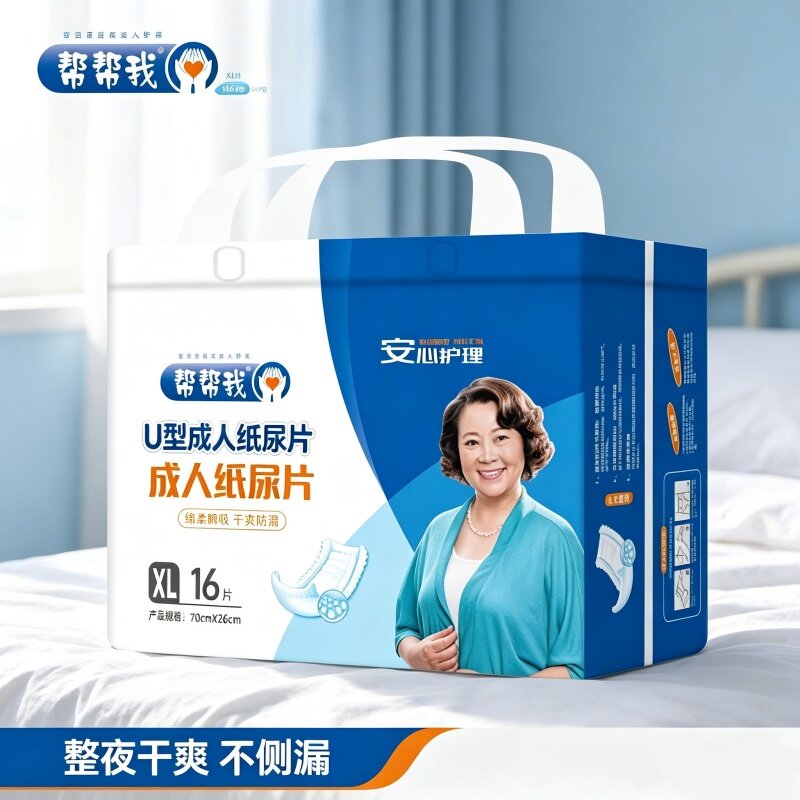 U型直条成人纸尿片70x26帮帮我老人男女立体护围防漏干爽尿不湿