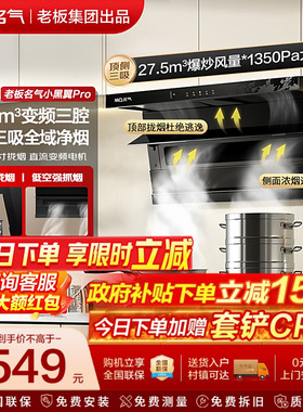 名气吸抽油烟机小黑翼ProA576/A586/A586H大吸力顶侧双吸老板出品