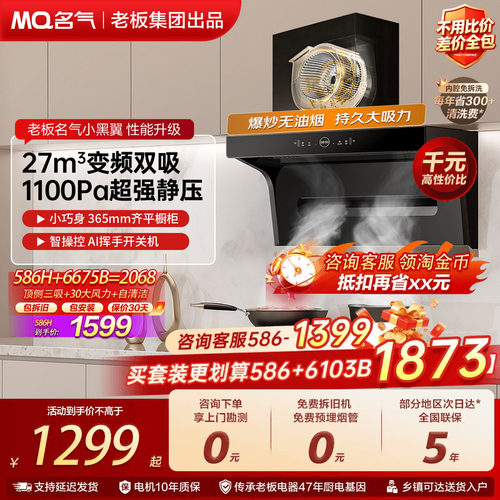 名气小黑翼pro油烟机大吸力套装