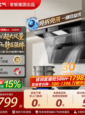 名气厨房抽油烟机大吸力小黑翼A5508H/586H/586顶侧三吸老板出品