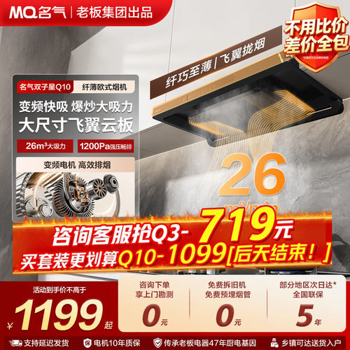 名气欧式双子星油烟机瞬吸自清洁