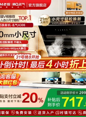 名气吸抽油烟机A308家用厨房侧大吸力小尺寸以旧换新补贴老板出品