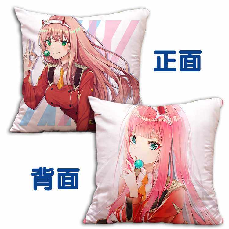高档darling in thefranxx动漫周边方形抱枕国家队02莓二次元动漫