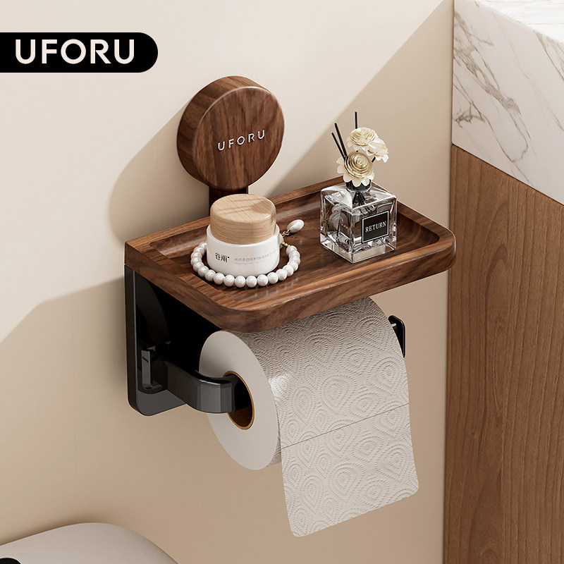 uforu吸盘免打孔浴室卷纸架图片
