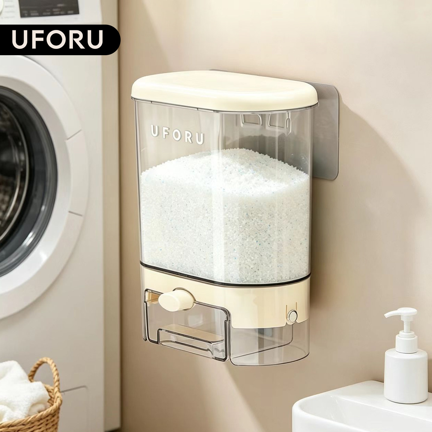 uforu免打孔壁挂洗衣粉收纳盒图片