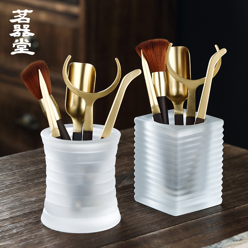 茗器堂茶道六君子功夫茶具用品配件套装泡茶工具茶刀茶夹茶刷茶勺