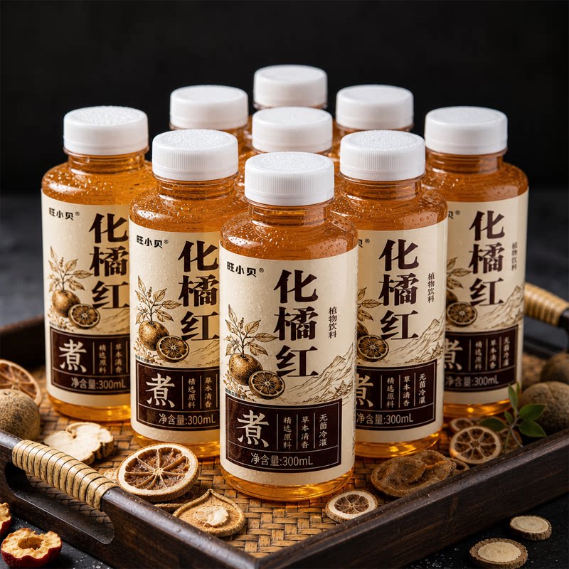 化橘红植物饮料整箱8瓶*300ml装无色素无防腐剂0糖0脂维生素C饮品