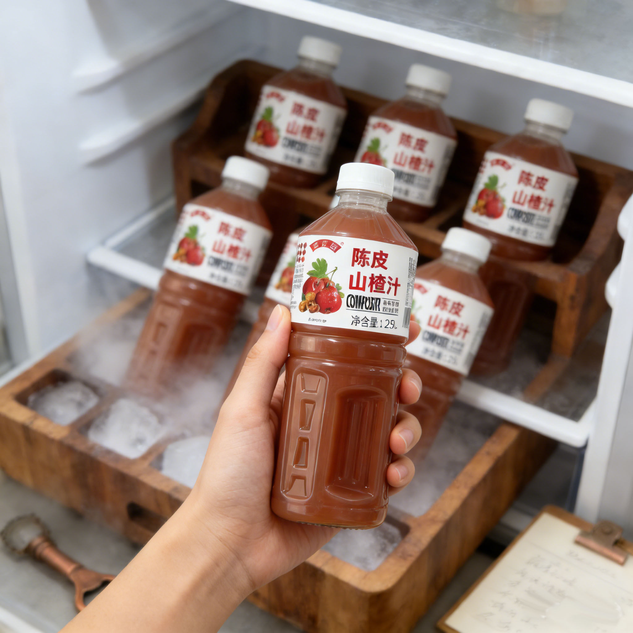 【满满5斤】陈皮山楂汁饮料大瓶1.25L瓶无添加剂酸甜解腻果汁特价