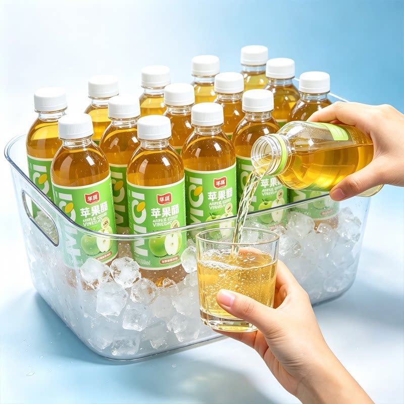 苹果醋360ml*24瓶整箱果味饮料无糖清爽开胃解腻便携装特价批发