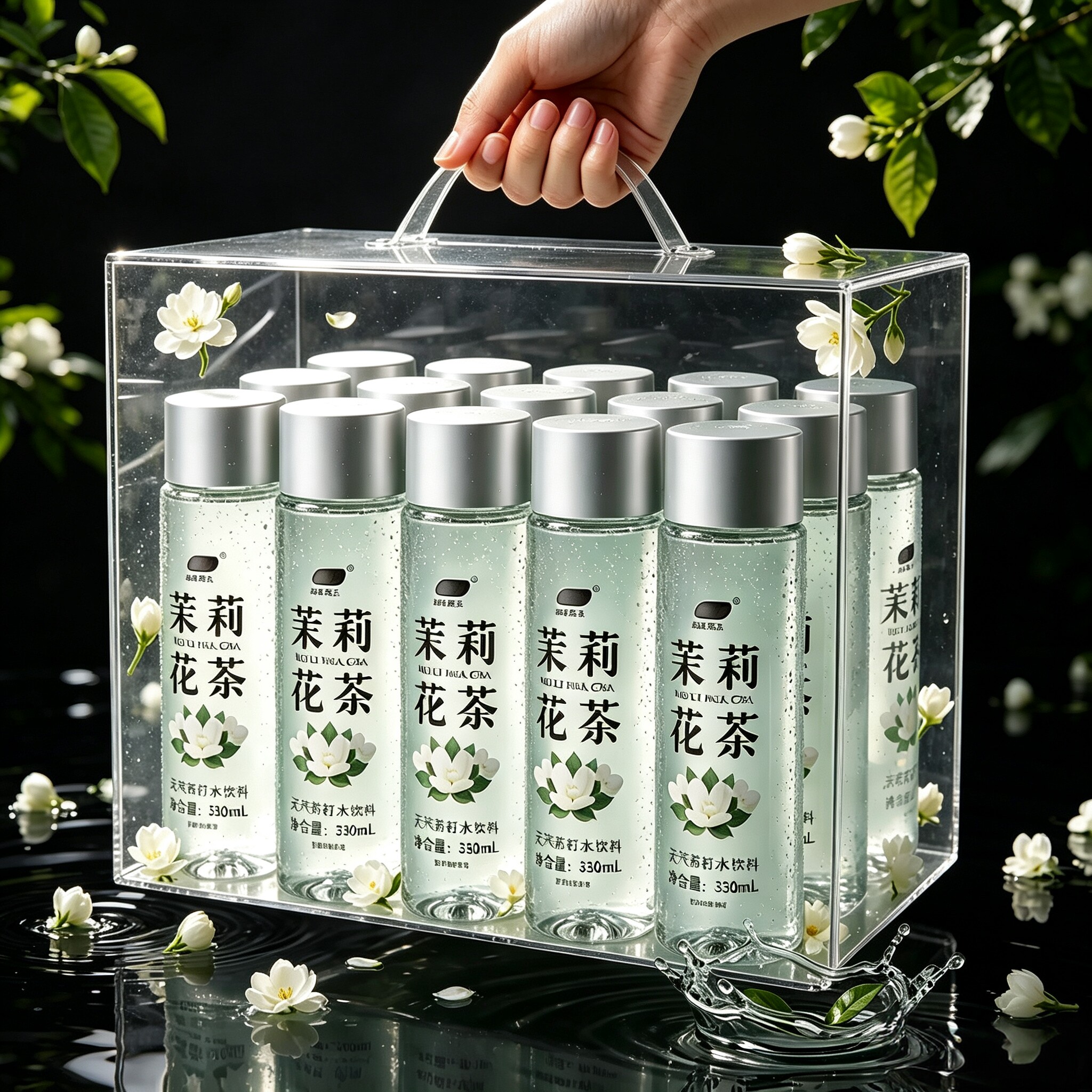 茉莉花茶无汽苏打水整箱12瓶*330ml无糖0脂0卡夏季饮料特价饮用水