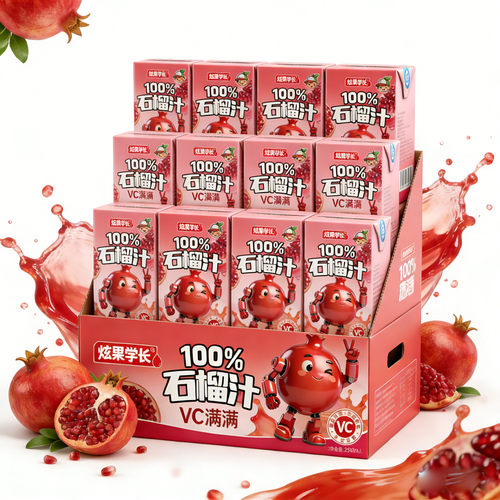 【250ml*10瓶】100%石榴汁营养石榴富含维C果蔬汁饮品纯果汁饮料