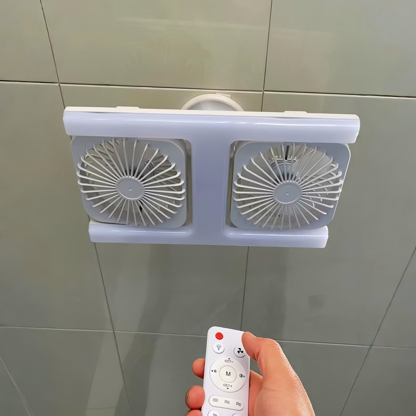 夏季厕所插电螺口小风扇厨房卫生间超强力壁挂吊扇带遥控的小夹扇
