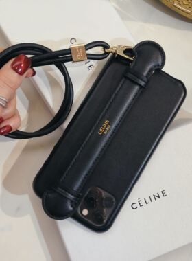 赵思露同款挂脖手腕带超纤真皮皮套适用苹果16/15/14/13promax手机壳iphone16/15/11防摔手机壳13mini保护套