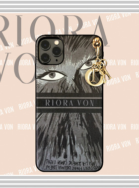 RIORA VON猫咪适用苹果xs全包手机壳13pro\11/12promax斜跨链条包