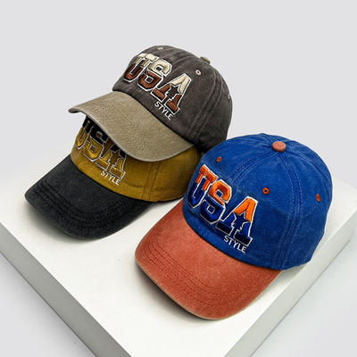 棒球帽四季男女个性拼色字母户外