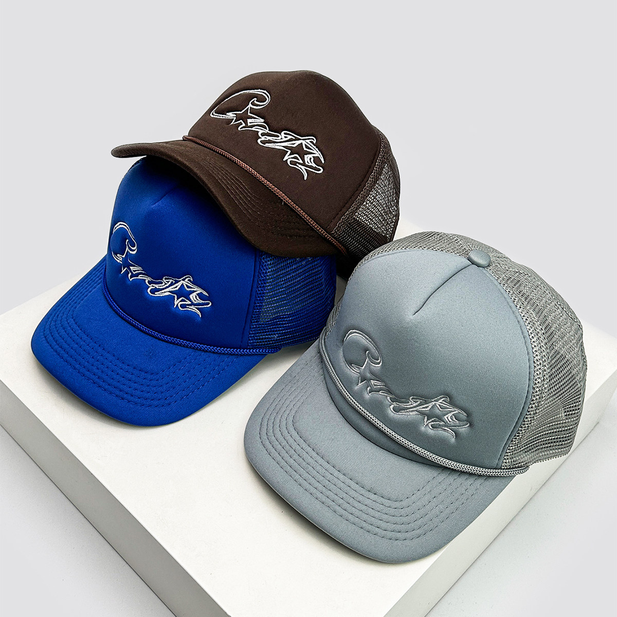 春夏新款美式刺绣字母游轮棒球帽子男女网眼户外个性遮阳卡车帽