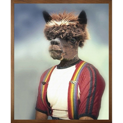 英国Mineheart Anthony Alpaca Canvas 安东尼羊驼先生装饰画