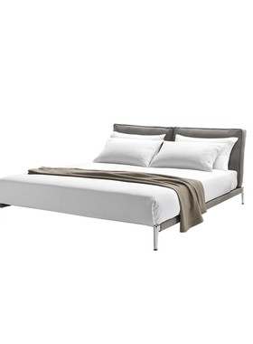 意大利进口正版现代家具Flexform 双人床 Adda 主卧软包