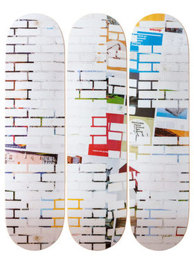 比利时The Skateroom 装饰滑板 Kelley WALKER白砖White Bricks