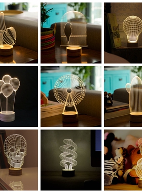 以色列STUDIO CHEHA BULBING装饰台灯 小夜灯 3D立体气氛灯多款可