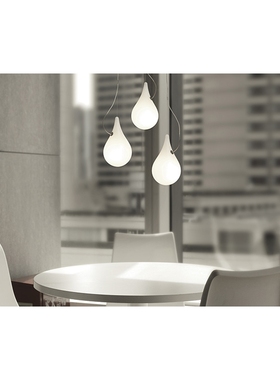 德国NEXT 白色水滴吊灯组 DROP_2 xs 3 / 5 / 5 long创意设计进口