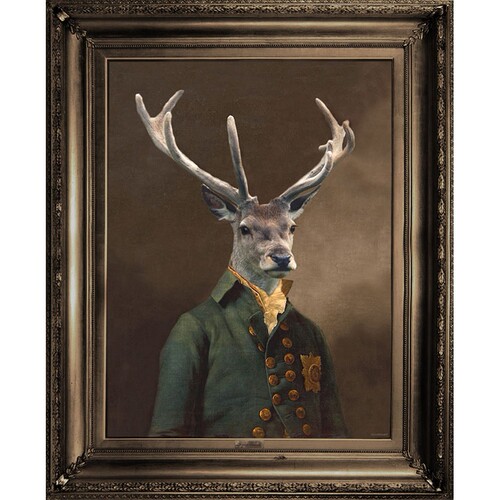 英国Mineheart 'Brother Stanwick' Canvas 驯鹿大哥装饰画