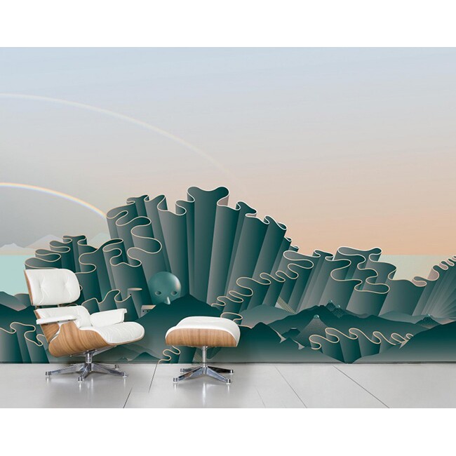 法国Moustache Pastrorale 个性山景眼神墙纸壁纸进口