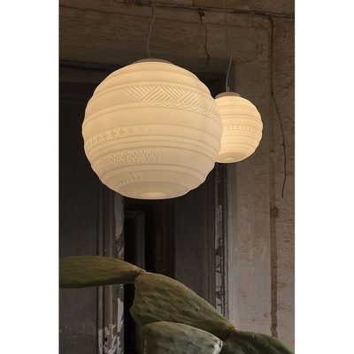 意大利Karman Braille Pendant 磨砂玻璃球形吊灯