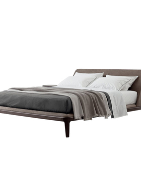 意大利进口正版 Poliform 意式现代大平层主卧布艺 Kelly 双人床