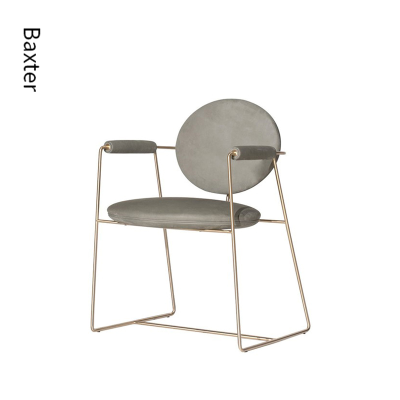 意大利进口正版 Baxter 黄铜轻奢餐椅Gemma 皮革座椅