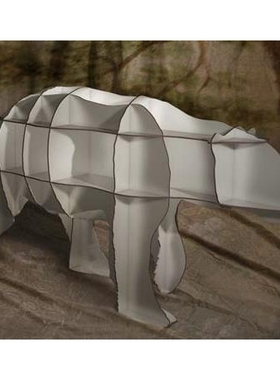 法国Ibride Junior 北极熊 书柜 书架 CD架  白色小号