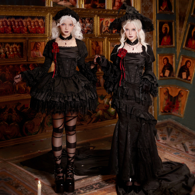 来信与诗·暮光 增色｜WP原创副牌 哥特魔女胸衣sk鱼尾套装多穿lo