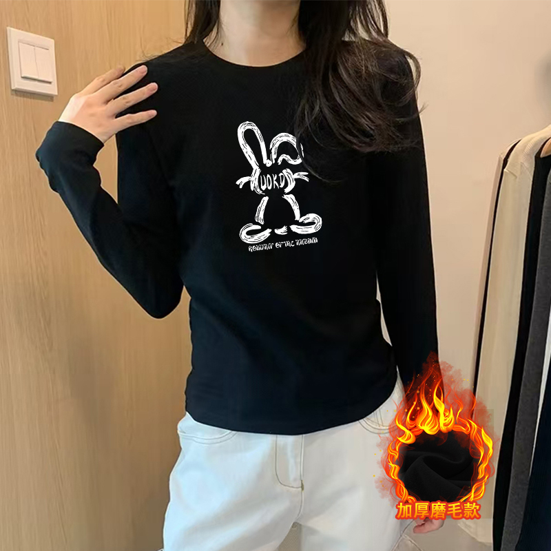 短款长袖T恤女2025春季新款