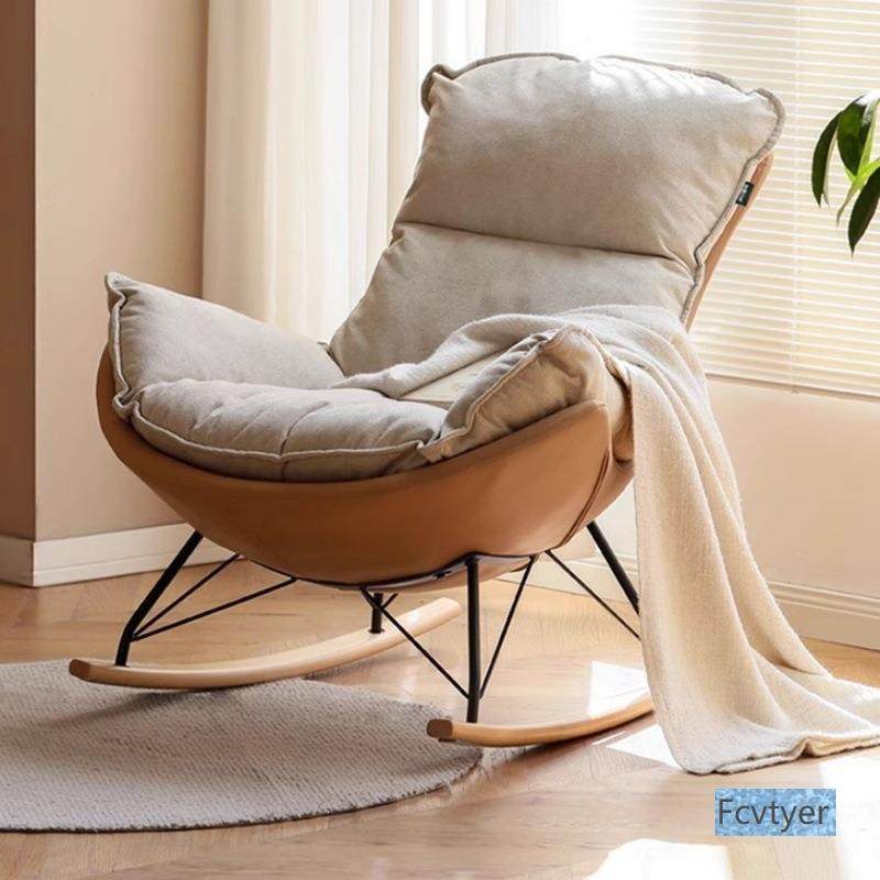 米澳拉阳台大人休闲椅躺椅懒人沙发摇椅家用椅单人沙发椅布艺蛋壳