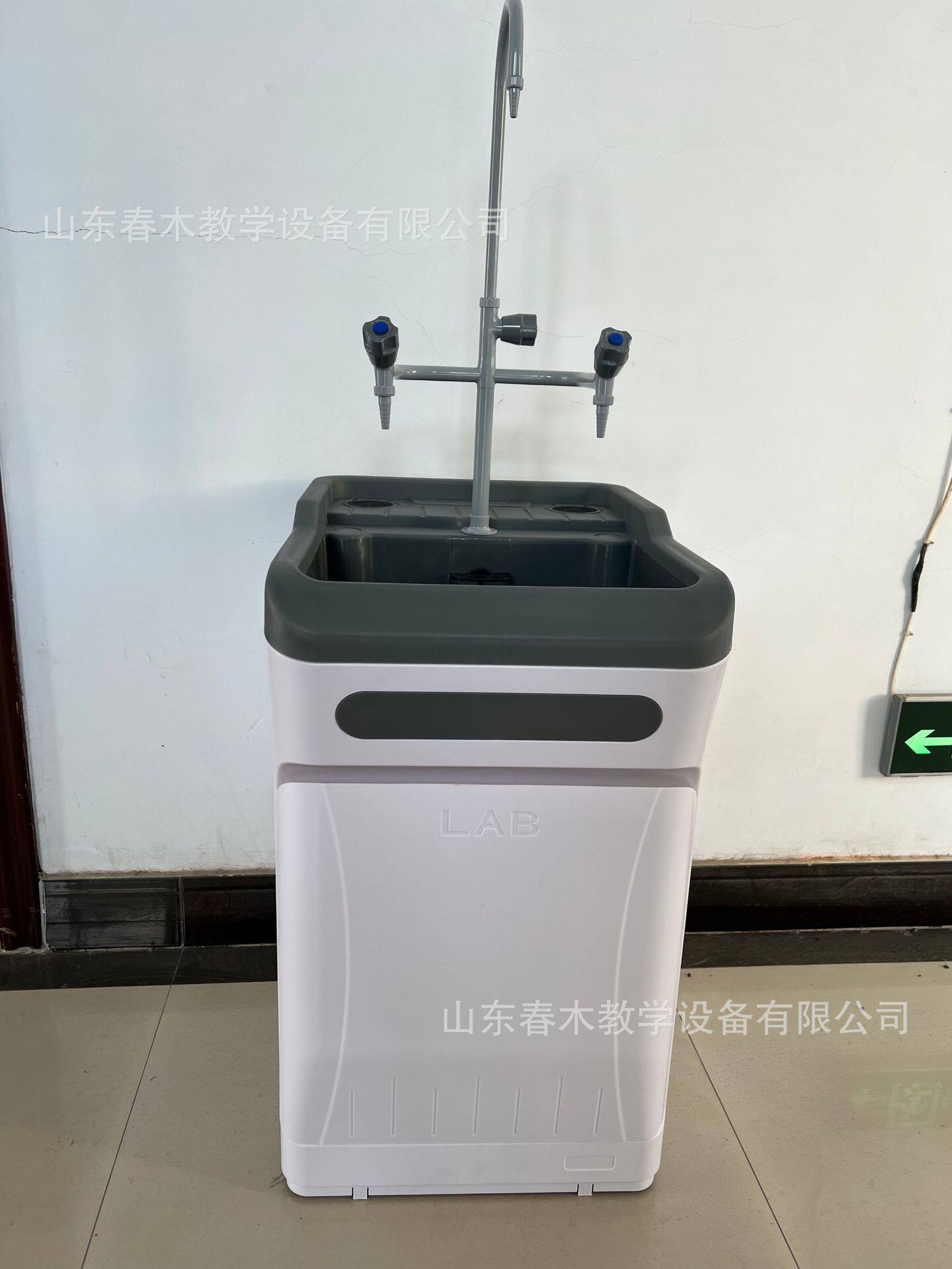 物化生实验室水槽台水柜学生实验水盆全塑带门耐酸碱腐蚀