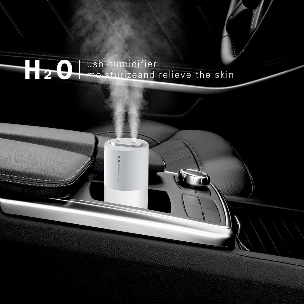 简约双喷加湿器便携usb静音家用桌面小型补水仪  车载加湿器