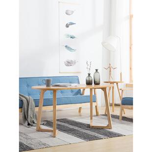 桌子60cm高茶几可吃饭餐桌实木客厅家用长方形小户型简约原木矮桌