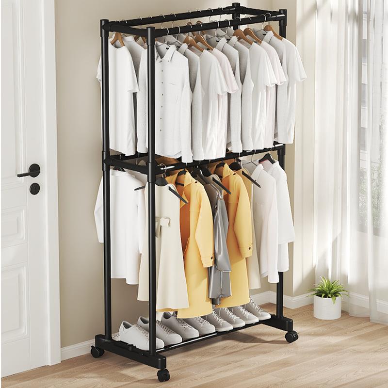 衣帽架卧室简易落地网红挂衣架现代铁艺衣架子轻奢收纳衣服衣架