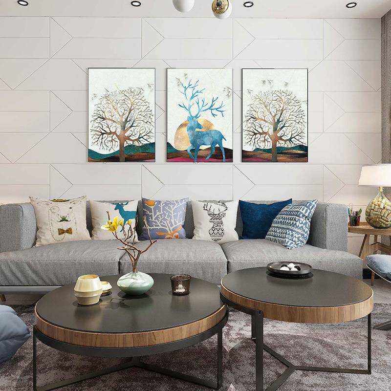 商业办公宣励志传栏家用隐形边框沙发玄关背景画框企业装饰文化墙