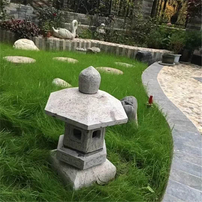花岗岩石雕日式庭院草坪灯笼