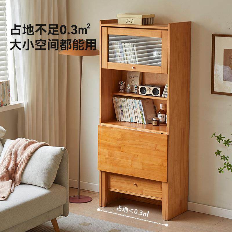 实木斗柜收纳书桌新款书桌主卧折叠学习电脑桌斗柜简约客厅抽屉式